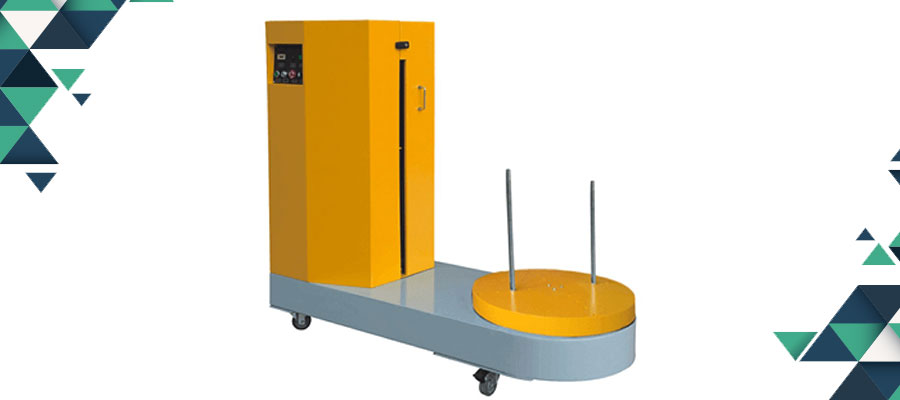 دستگاه استرچ فرودگاهی زرد رنگ